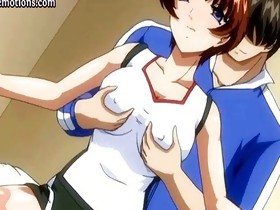 Tempting manga with large boobs