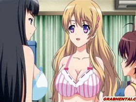 Bigtits anime with a muzzle gets wetpussy po