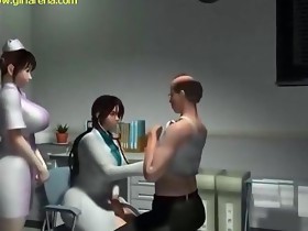 3D Hentai Nurse with giant milk sacks fuck