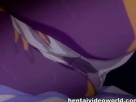 Big breasts manga movie with lesbian fun in pool