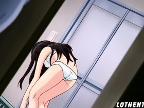 Hentai sex with friend in the bathroom