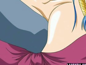 Massive titted manga babe sucks and gets fucked
