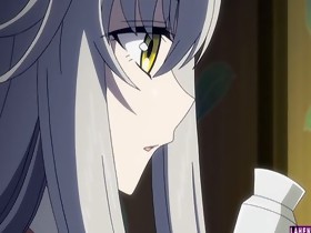 Anime catgirl gets her moist cum-hole fingered