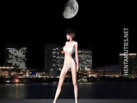 Hawt 3D hentai hottie pose in her lingerie