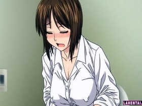 Lustful manga hottie masturbating