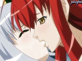 Manga lesbians rubbing and tribbing