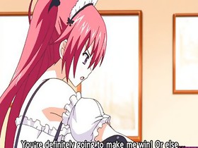 Redheaded hentai maid acquires fucked